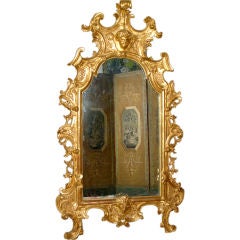 Antique A Fine Italian Giltwood Mirror