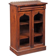 English William IV Rosewood Glazed Cabinet