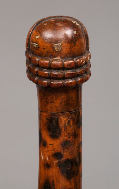 18th Century English Yew Wood Walking Stick