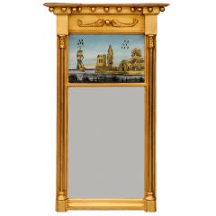 Federal  Giltwood Eglomise Mirror