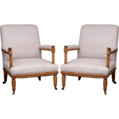 Pair French Open Armchairs