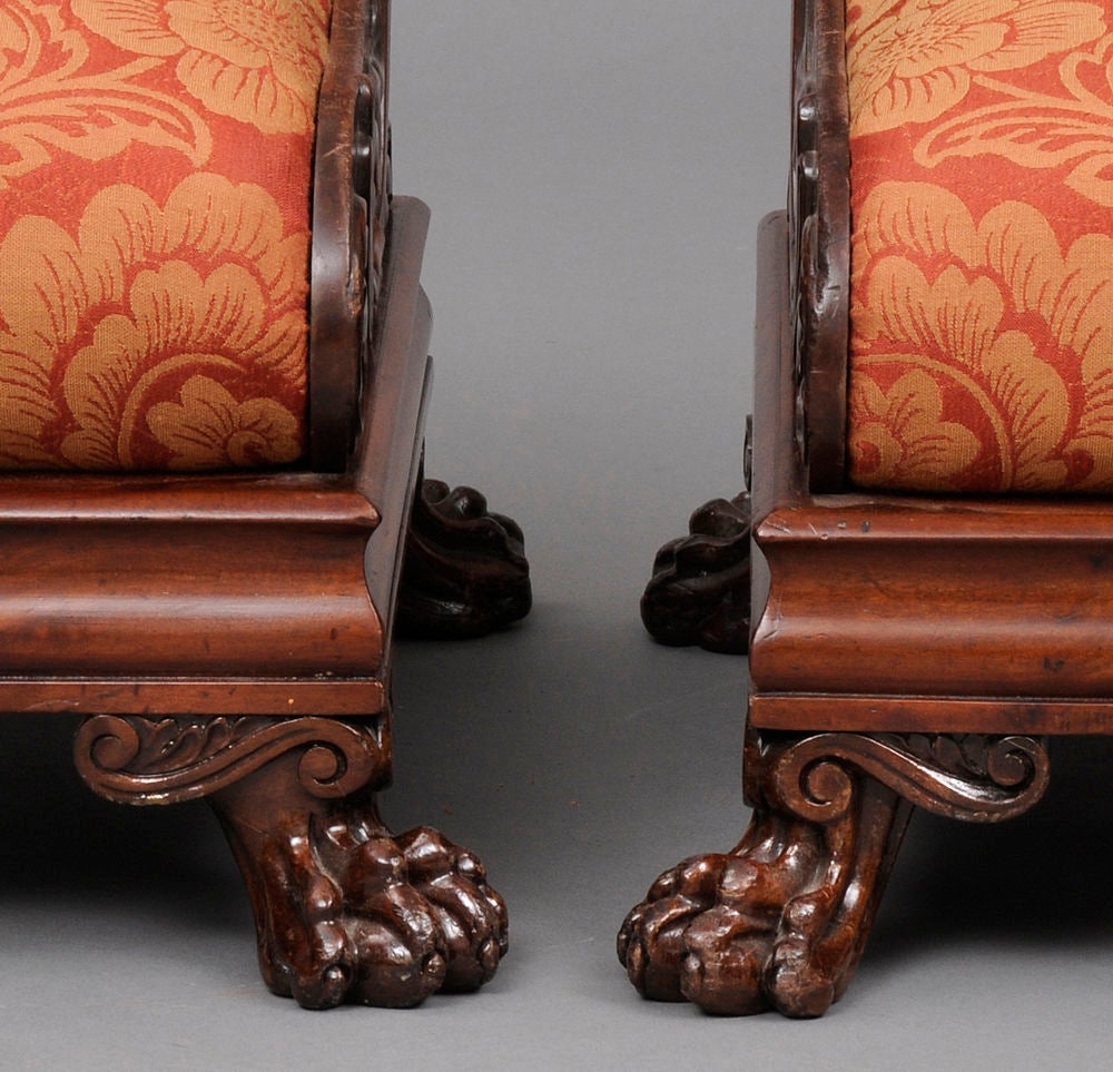 Pair of English Regency Footstools For Sale 2