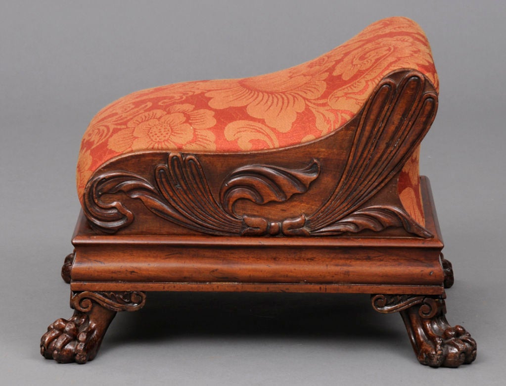 Pair of English Regency Footstools In Excellent Condition For Sale In Sheffield, MA