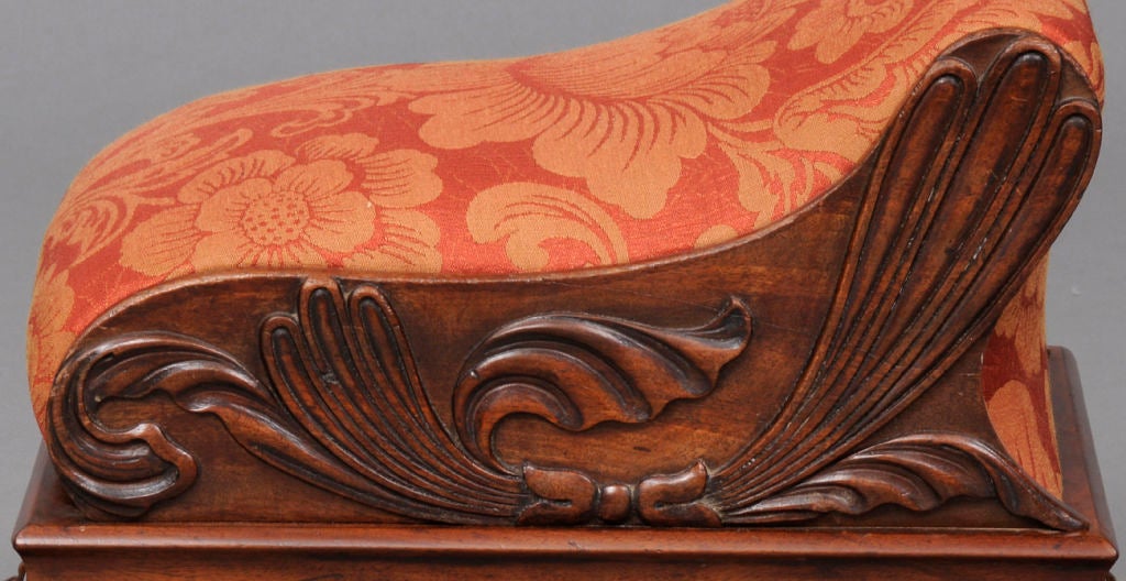 Fabric Pair of English Regency Footstools For Sale
