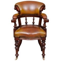 English Leather Desk Chair 9