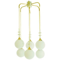 Cascading Six Globe Ceiling Fixture