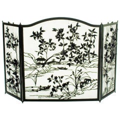 1940s Japanese-Style Fireplace Screen