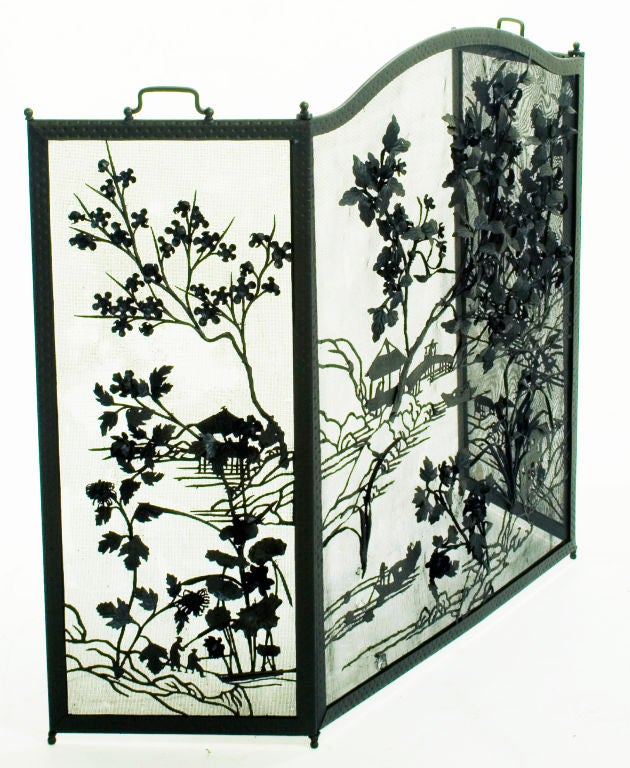 1940s Japanese-Style Fireplace Screen