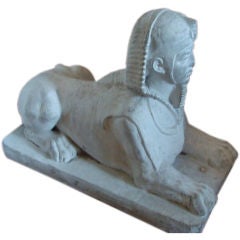 A Pair of  Cast Stone Sphinx