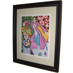 Vintage "Violet Robe with Buttercups" by Matisse, Limited Edition Print