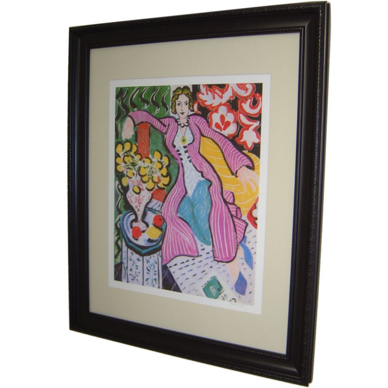 "Violet Robe with Buttercups" by Matisse, Limited Edition Print For Sale