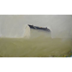 Victor Mirabelli impresssionist oil on canvas barn