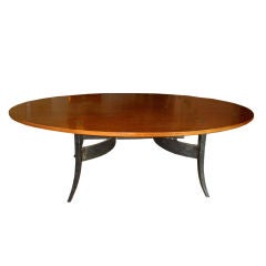 Vintage Rob Hare Custom made craftsman dining table mahogany & Iron 1999