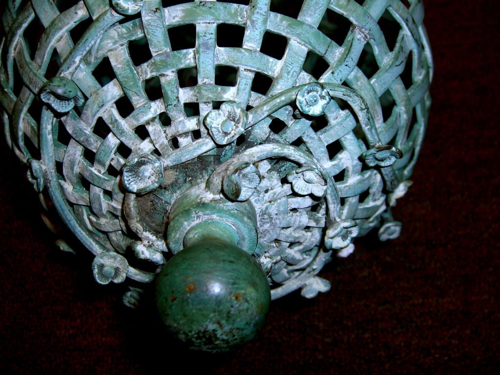 Early 20th Century Wonderful Whimsical Bronze Bird Feeder In Good Condition In Palm Springs, CA