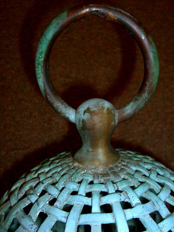 Early 20th Century Wonderful Whimsical Bronze Bird Feeder 1