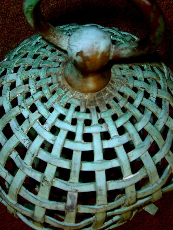 Early 20th Century Wonderful Whimsical Bronze Bird Feeder 2