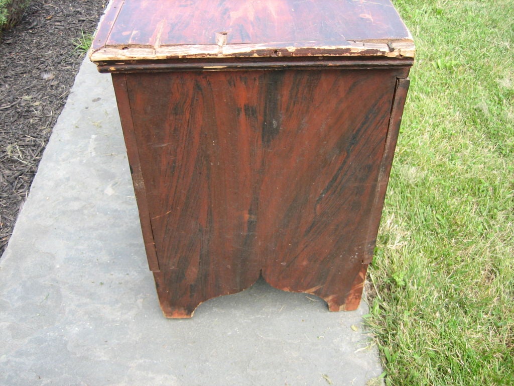 American 18th Century 6 Board Blanket Chest