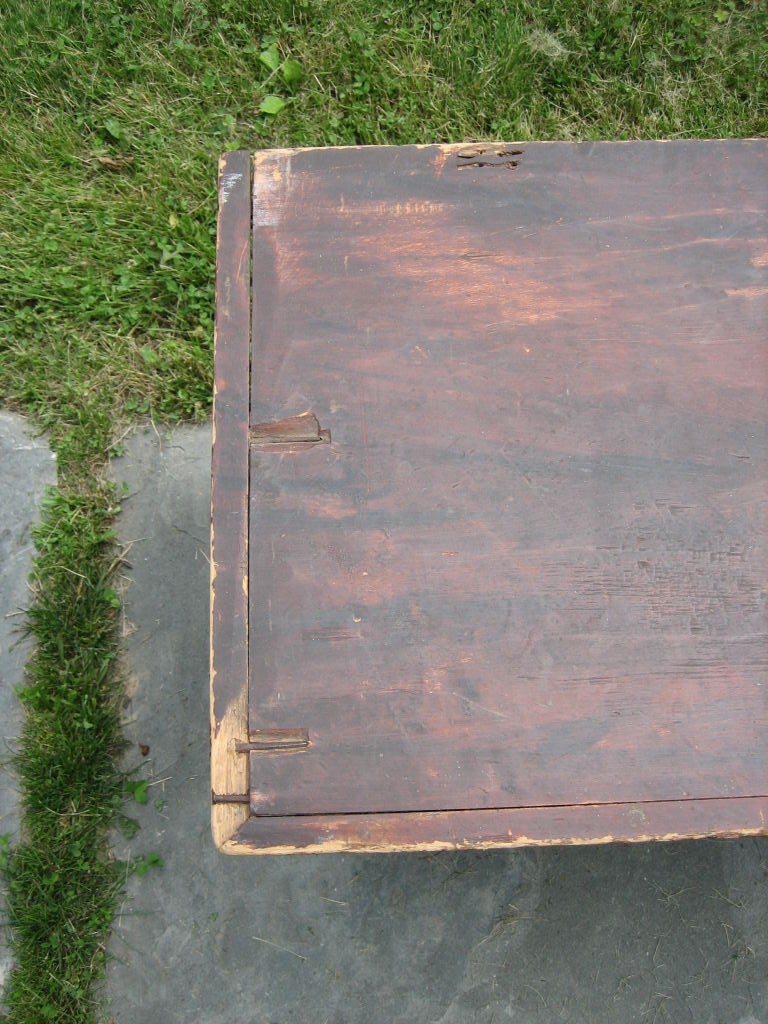 Wood 18th Century 6 Board Blanket Chest