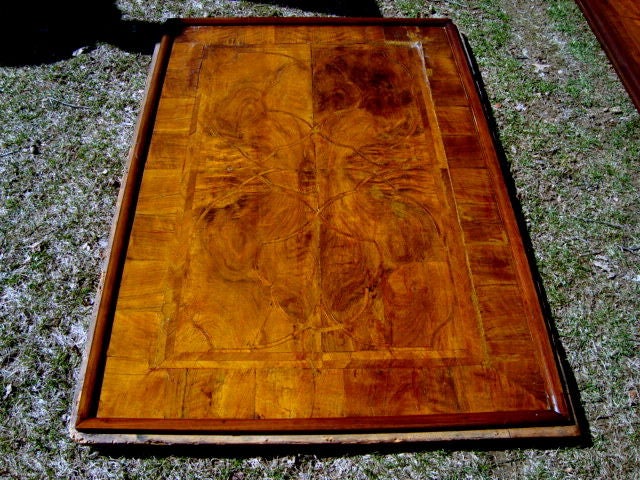 Beautifully inlaid 3/4 Tester bed dated 1768 w/ custom mattress 2
