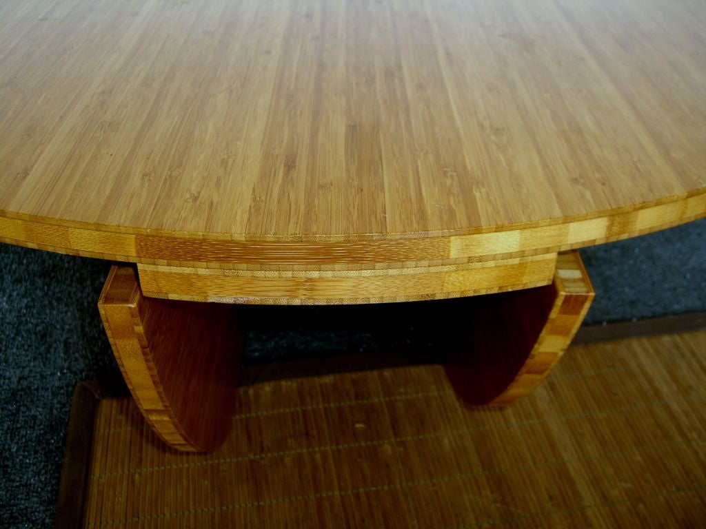 Unique and unusual laminated bamboo Japanese puzzle table at 1stDibs