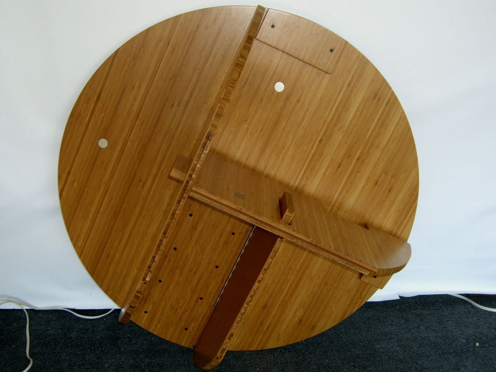 Unique and unusual laminated bamboo Japanese puzzle table at 1stDibs