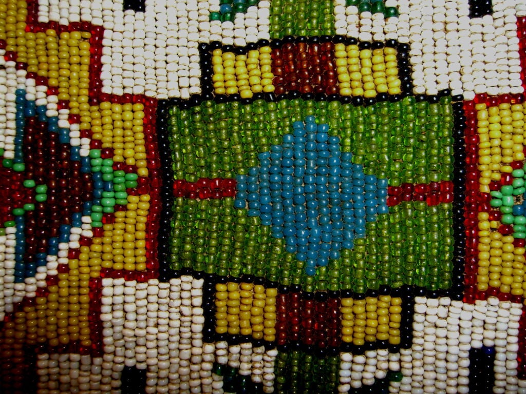 Early 20th Century Beaded Native American Indian Deerskin Pouch 4
