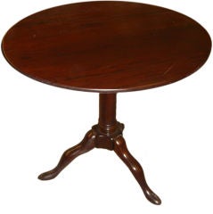 18th century Mahogany tilt top bridcage table