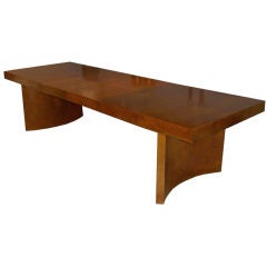 Rare custom made Gilbert Rohde designed dining table w/ 3 leaves