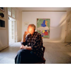 Cibachrome photograph of Jasper Johns in his studio 1990