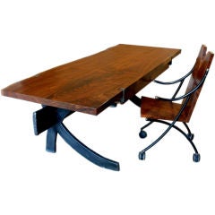 Magnificent hand made Craftsman's desk and chair by Rob Hare
