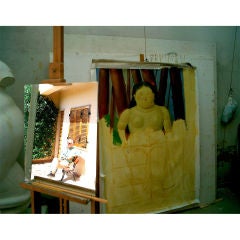 Richard Schulman photo of Fernando Botero in his Italian studio