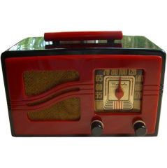 Seltene und schöne Motorola 51X16 schwarz und rot Bakelit Radio