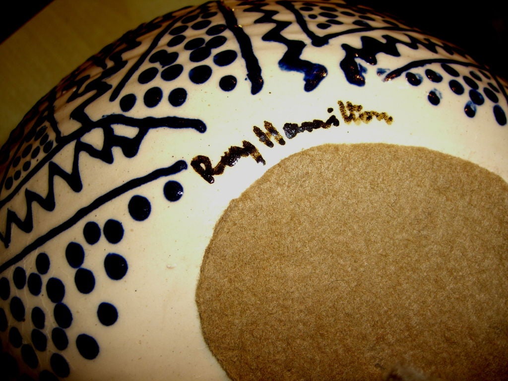 American Extraordinary lrg pottery piece by reknown designer Roy Hamilton