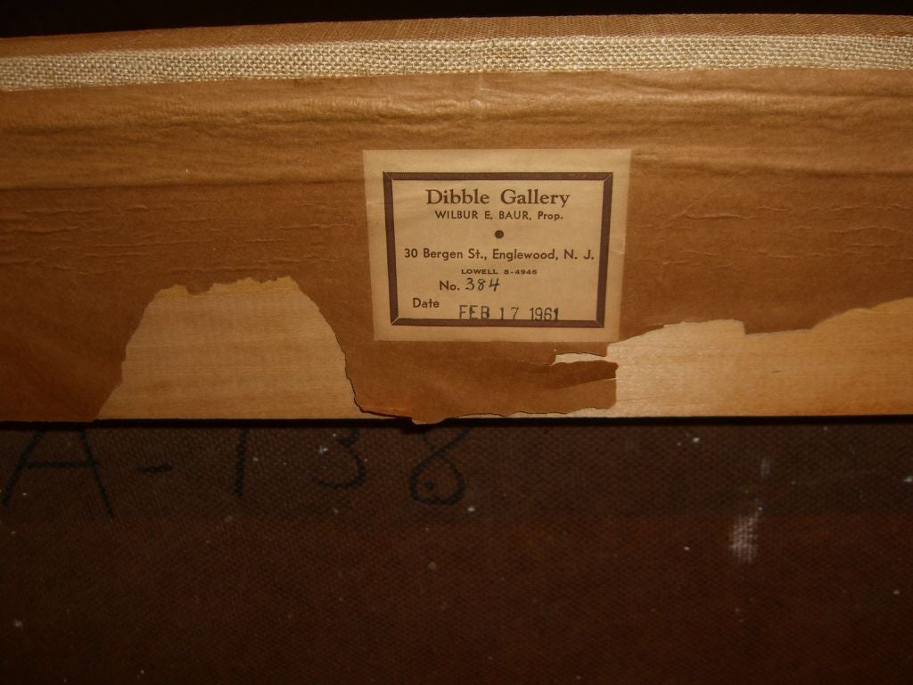 Nice heavy impasto floral illegibly signed dibble gallery label 3