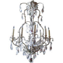 Antique Late 19th, Early 20th C Leaded Crystal Chandelier