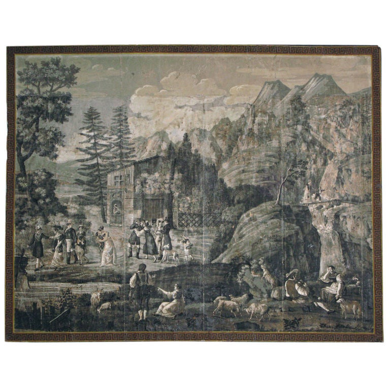 Painted Wallpaper Panel