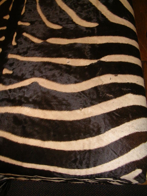 Large Zebra Hide Ottoman 3