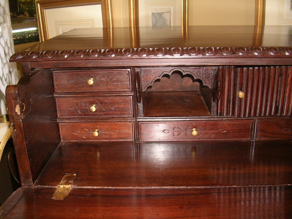 19th Century Anglo-Indian Chest of Drawers / Secretaire 2