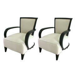 PAIR OF DECO ARM CHAIRS