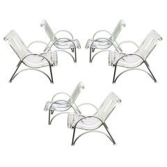 Vintage SET OF 6 GARDEN/POOLSIDE ARM CHAIRS