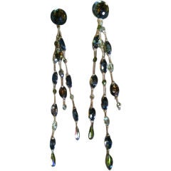 vintage eric beamon chandelier earrings