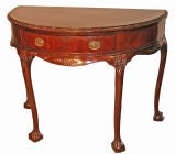 Chippendale style Demi-lune table
