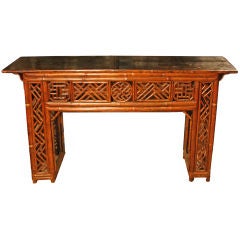 Chinese Bamboo Altar Table.