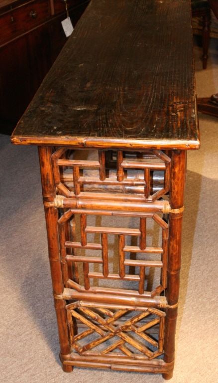 Chinese Bamboo Altar Table.