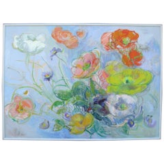 Joyce Pike Impressionistic Oil Painting of  Anemones 