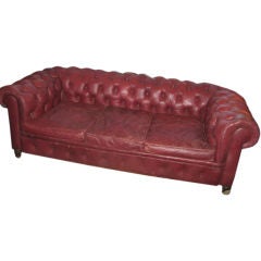 English  Leather Chesterfield Sofa by Peter Veller