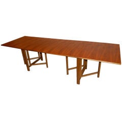 Bruno Mathsson Style Folding Dining Table