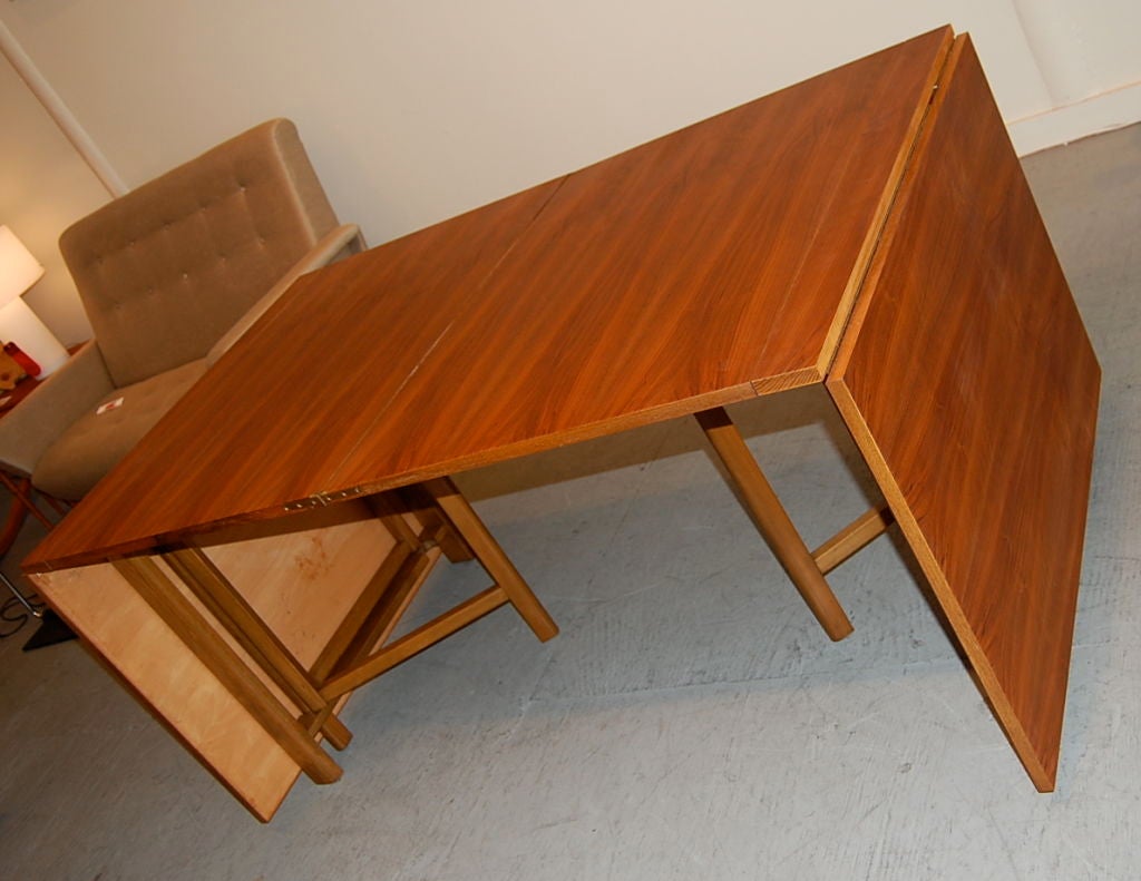Bruno Mathsson Style Folding Dining Table