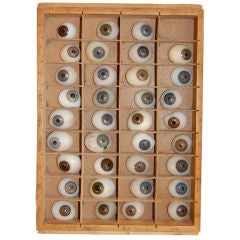Vintage Box of Prosthetic Eyes