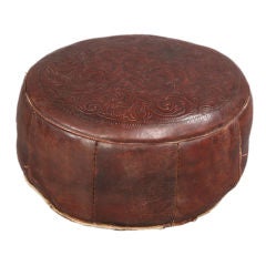 Moroccan "Pouf" In Leather
